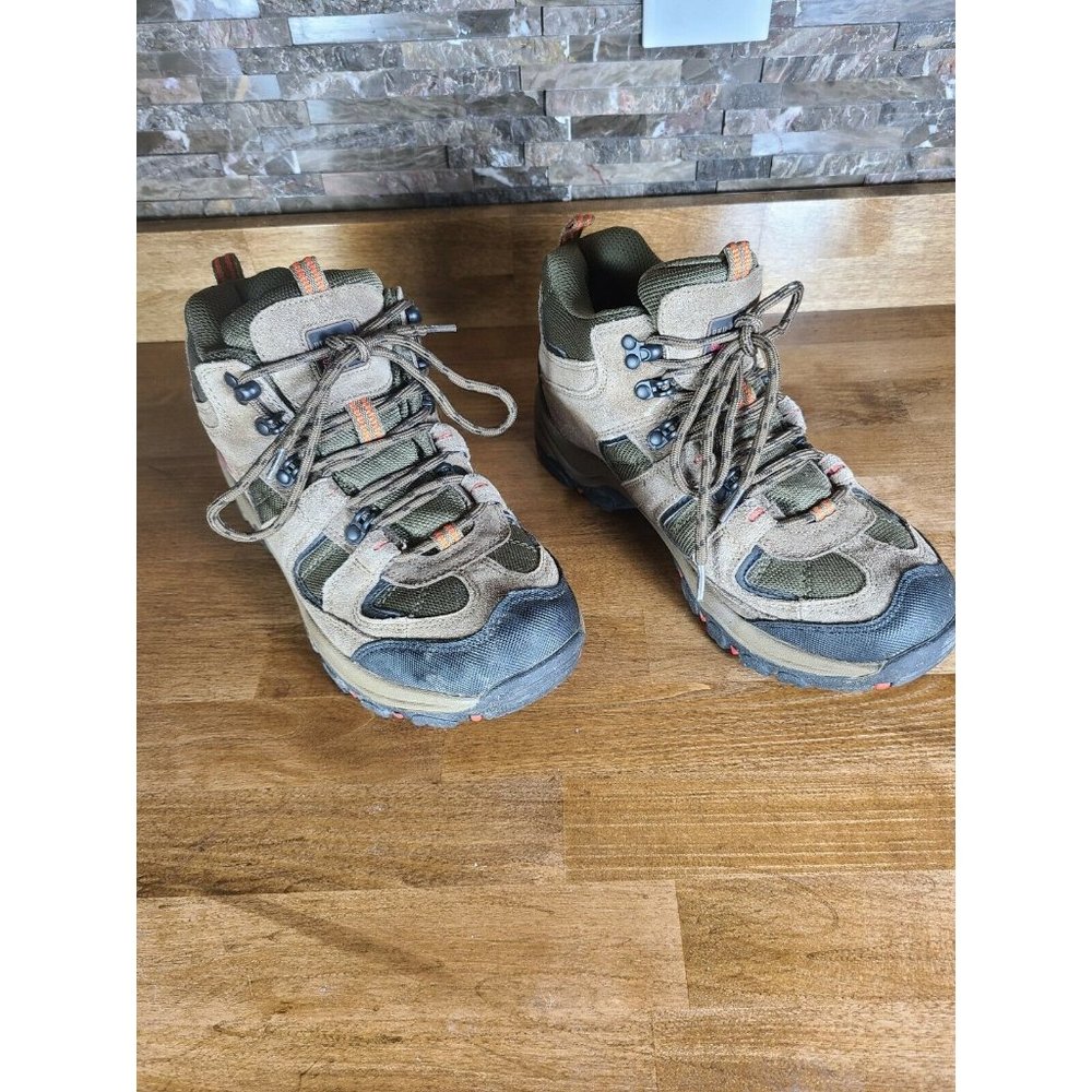 Red Head Hiking Shoes Brown Leather Size 9 P4115WER Waterproof Walking 🔥
